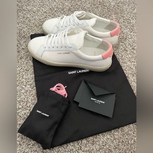 Saint Laurent Andy Low Top Canvas Sneakers